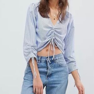 Brave Soul Ruched Crop Top